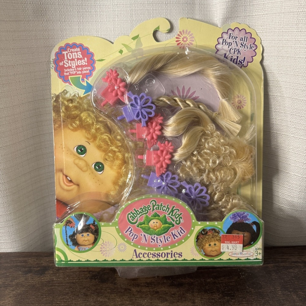 2009 Cabbage Patch Kids Pop 'N Kid Hair Accessories Kit (BLONDE  HAIR)